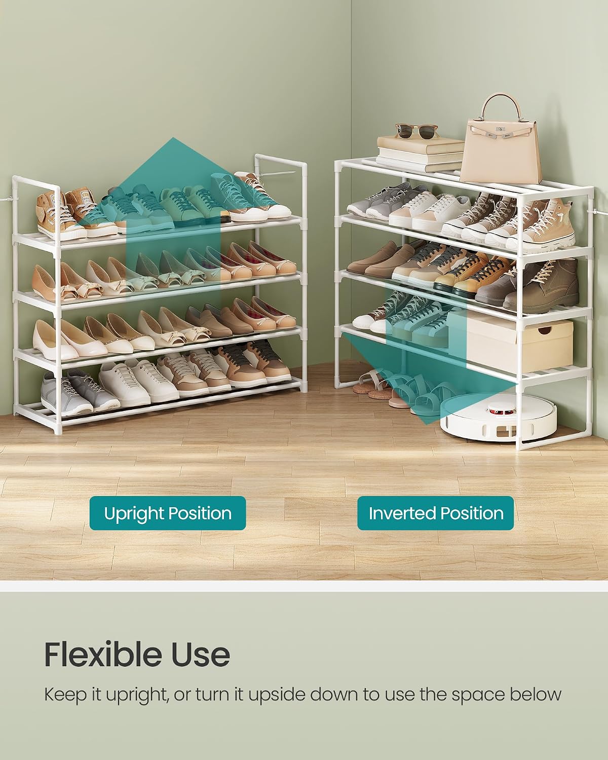 Thumbnail 3 de SONGMICS 4-Tier Shoe Rack shoe storage organiser