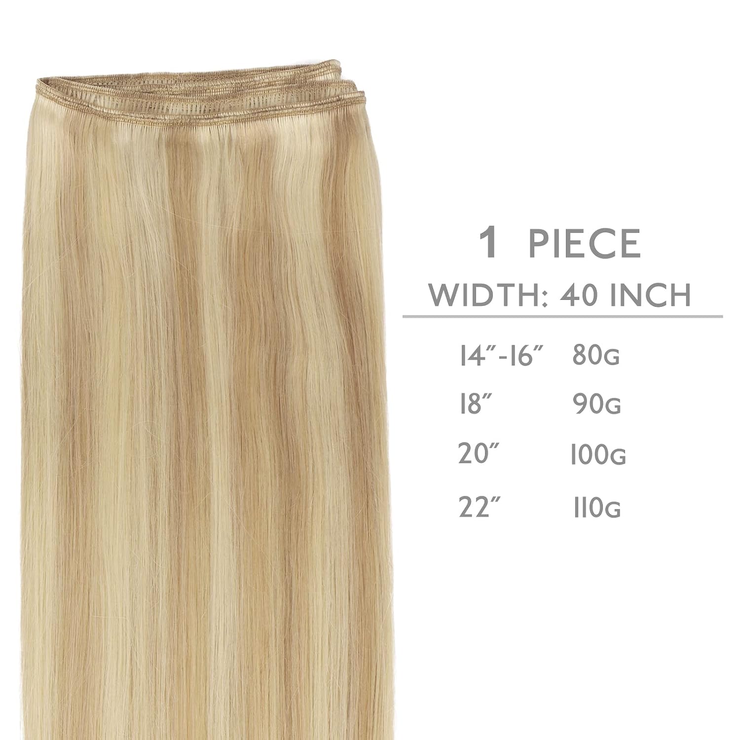 Thumbnail 1 de WENNALIFE 20 Inch Sew‑In Remy Hair Extensions