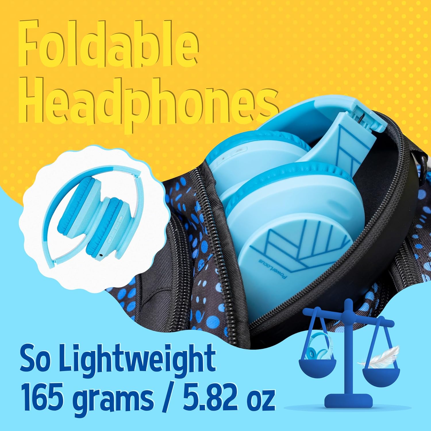 Detalle de PowerLocus P2 Kids Wireless Headphones 85 dB