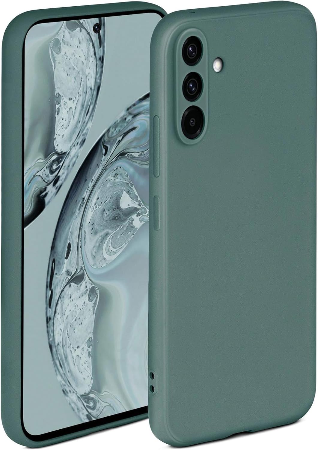 Detalle de ONEFLOW Coque de protection souple pour Samsung Galaxy A36 5G — silicone avec protection de l'appareil photo et écran (Bleu pétrole)