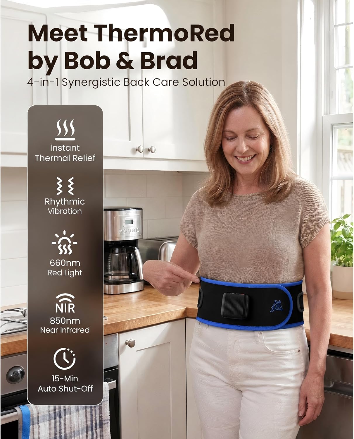 Detalle 2 de BOB AND BRAD ThermoRed Heating Pad Belt 1️⃣