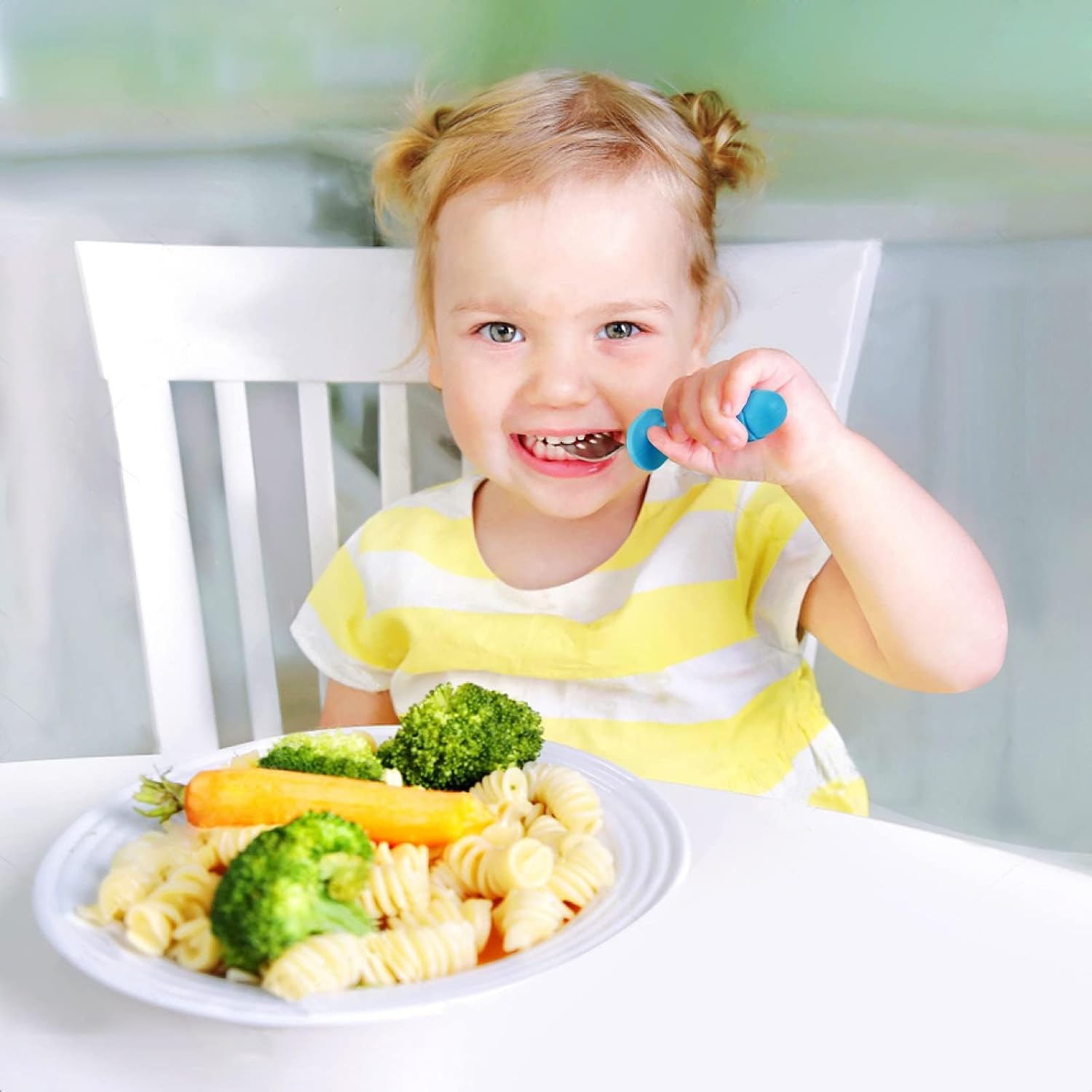 Thumbnail 6 de PandaEar Baby Spoon Fork babybestek, zesdelige set met afgeronde lepels en vorken