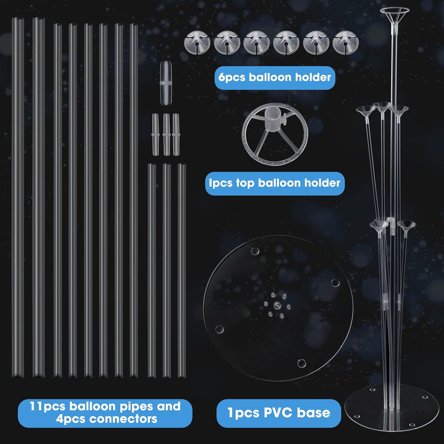 Detalle 2 de Voircoloria Balloon Stand Kit 4 Sets ๐