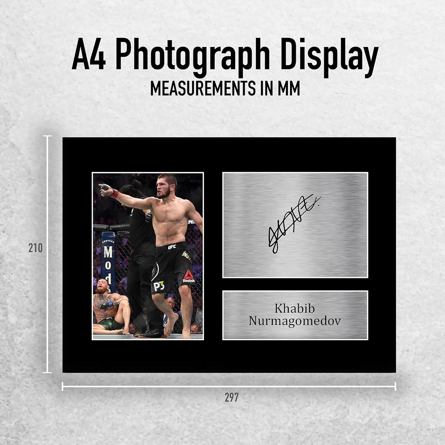 Thumbnail 1 de HWC Trading Khabib Nurmagomedov MMA signed autograph picture (A4) for UFC memorabilia fans