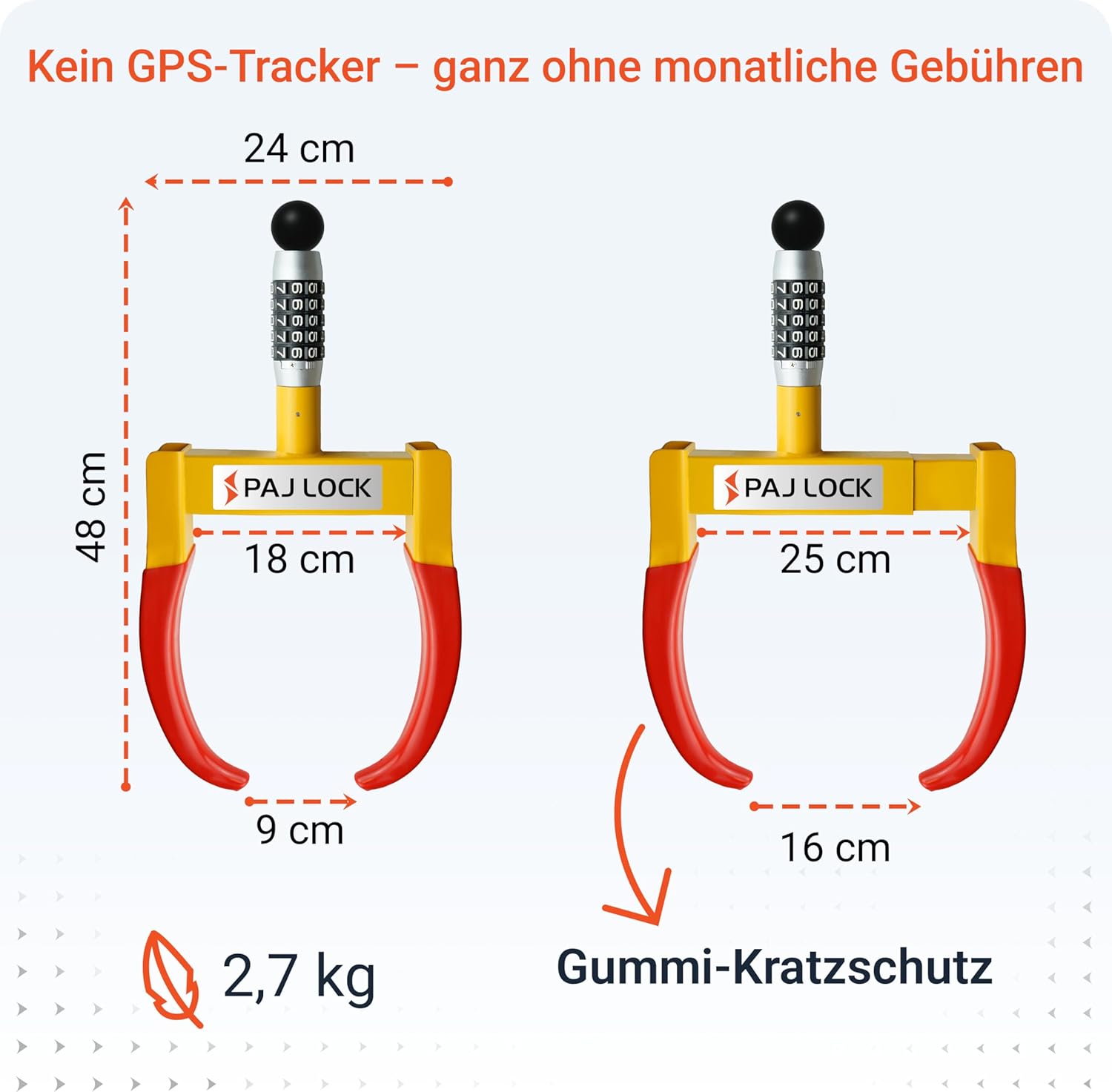 Thumbnail 6 de PAJ LOCK Radkralle – Wegfahrsperre für Autos, LKWs, Anhänger, Motorräder und mehr