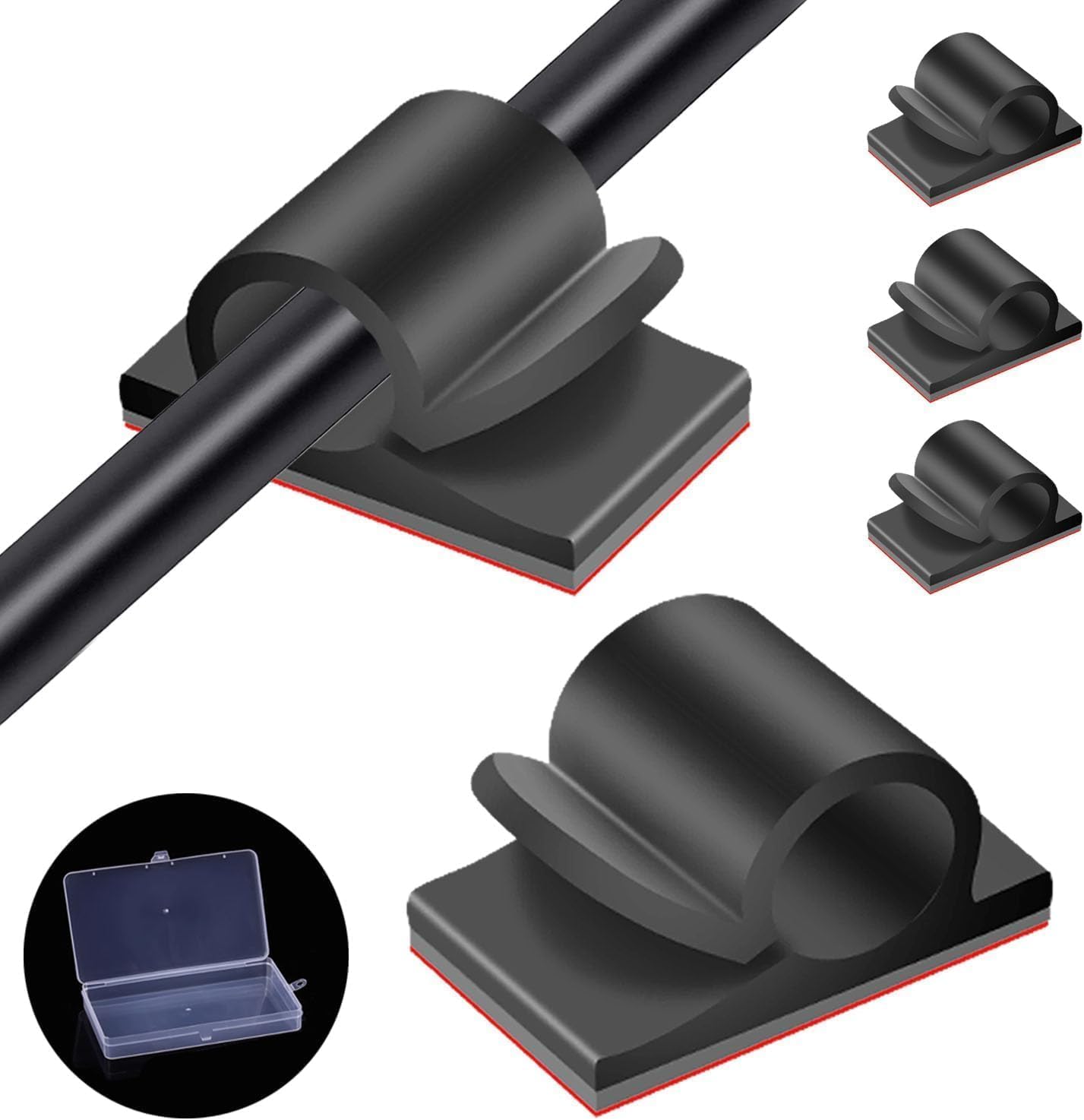 Thumbnail 6 de Tomario Self-Adhesive Cable Clips, 100-piece set