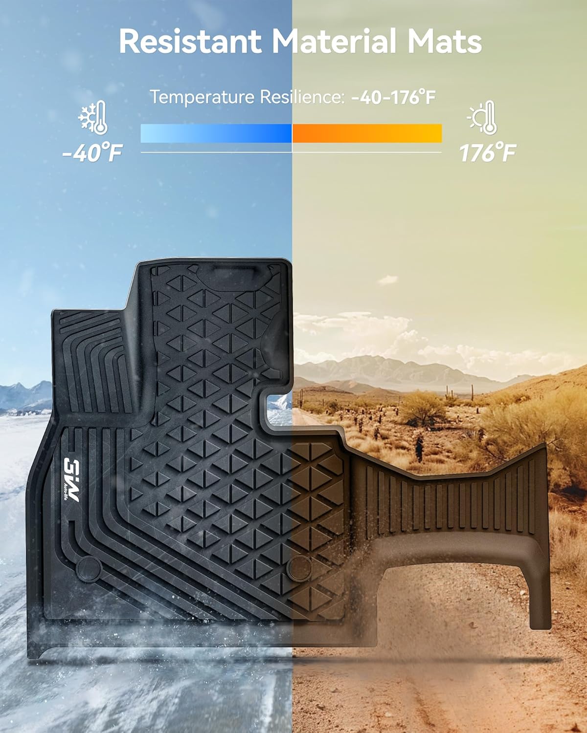 Thumbnail 4 de 3W BMW iX Floor Mats & Cargo Liner (2022–2025) xDrive45/50/60 All-Weather TPE Custom Fit Set