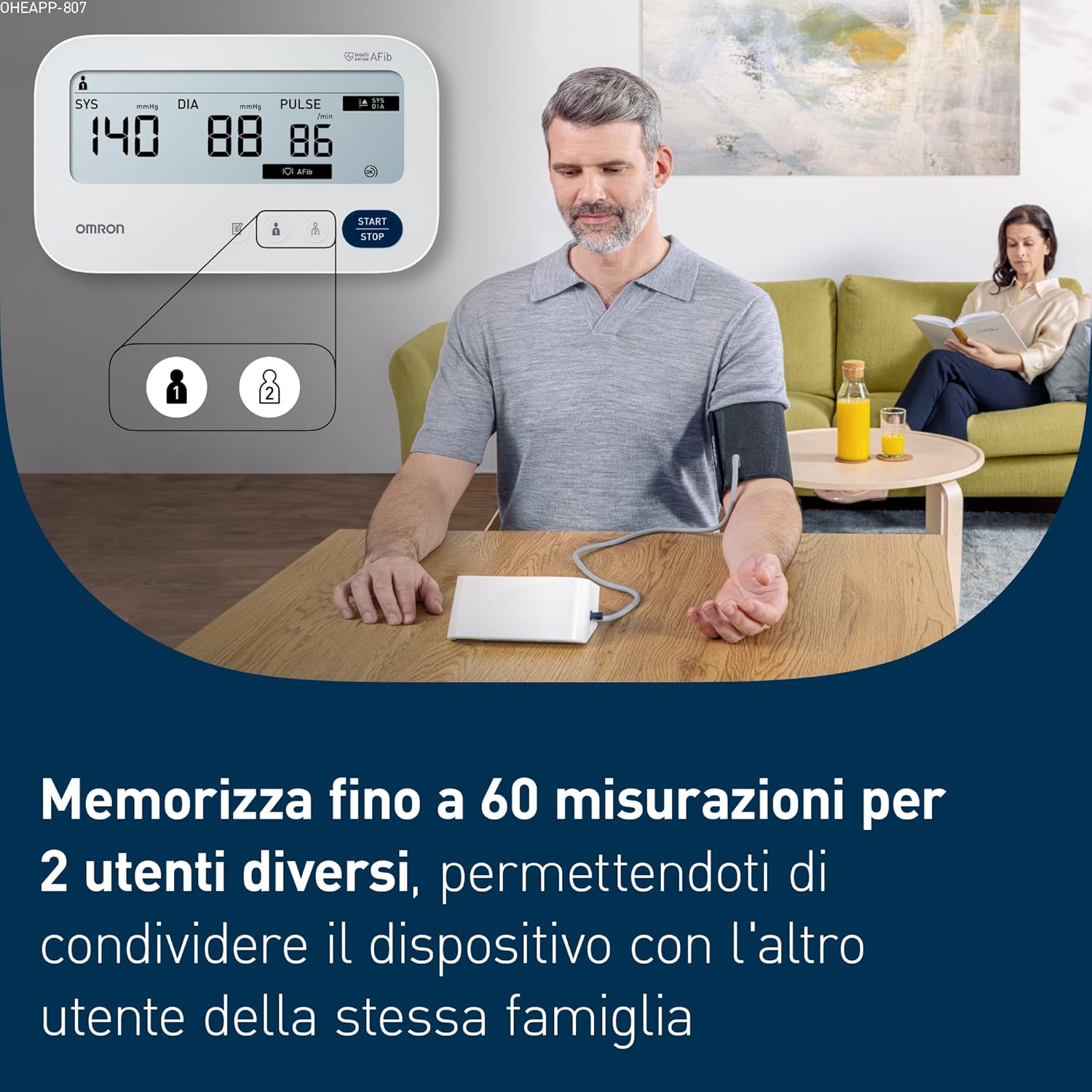 Detalle de OMRON X3 Comfort AFib: Sfigmomanometro da braccio con rilevamento AFib e Intelli Wrap