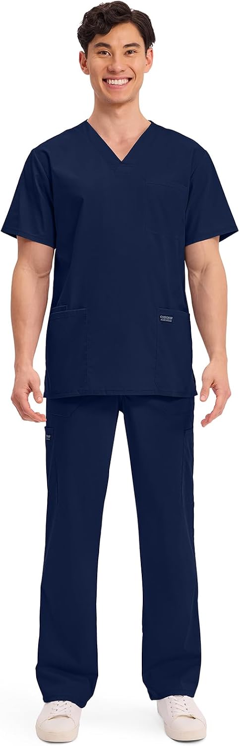 Detalle de Cherokee Men's Scrub Top, 4 Pockets