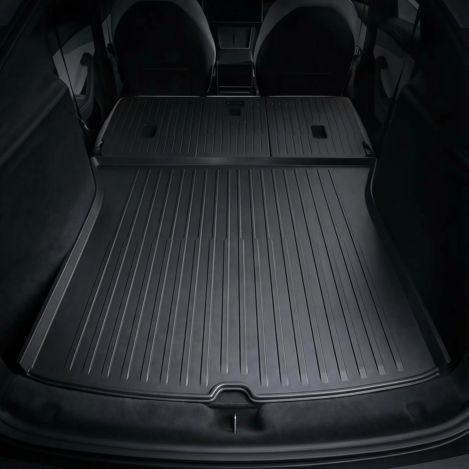 Detalle de CYBERBEANS Revestimiento de carga TPE para Tesla Model Y Juniper 2025