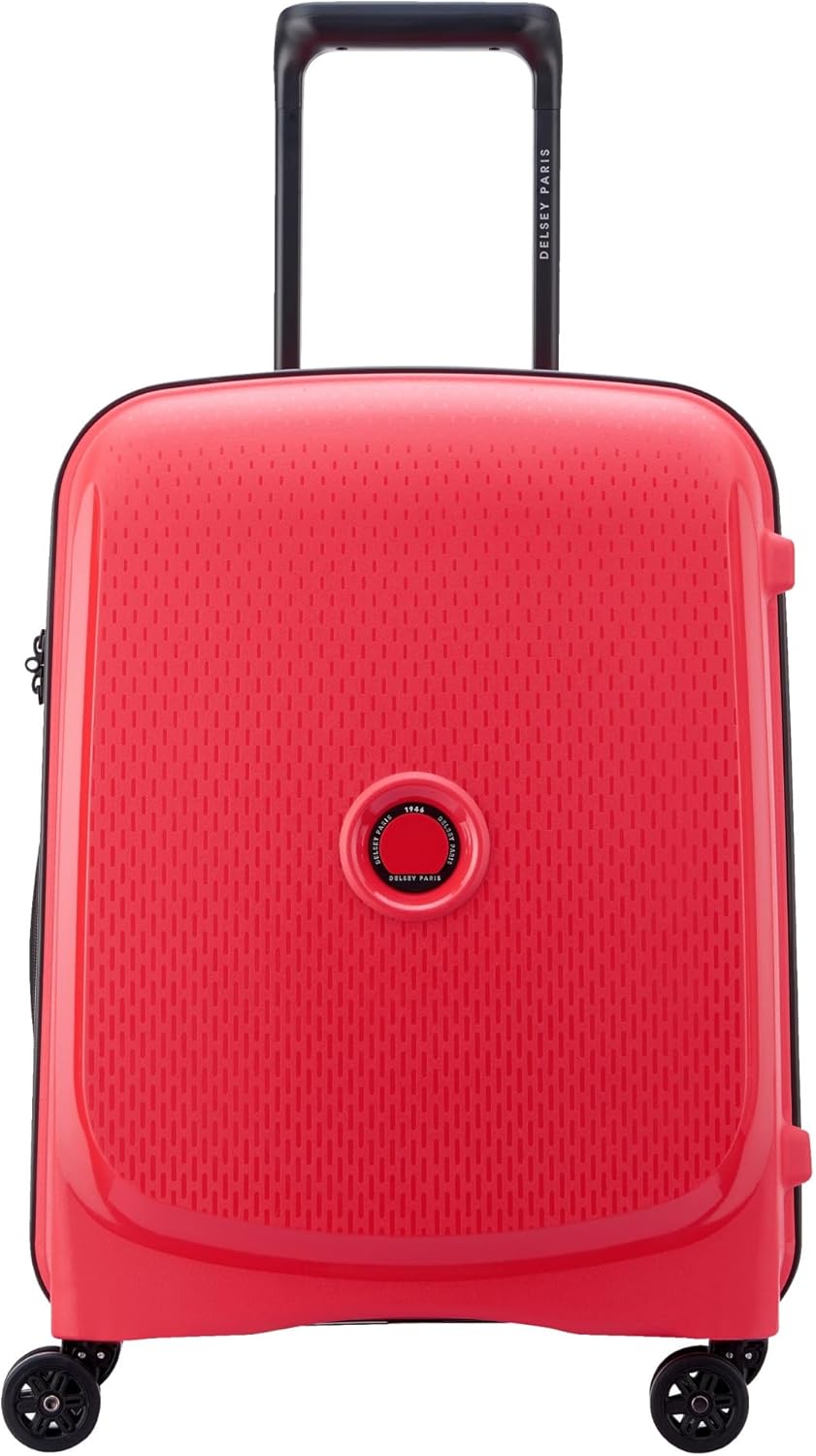 Detalle de DELSEY PARIS BELMONT PLUS MR - Valigia rigida da cabina 55×40×20 cm, 33 L, S Slim, Arancione Mandarino (Materiale Riciclato)