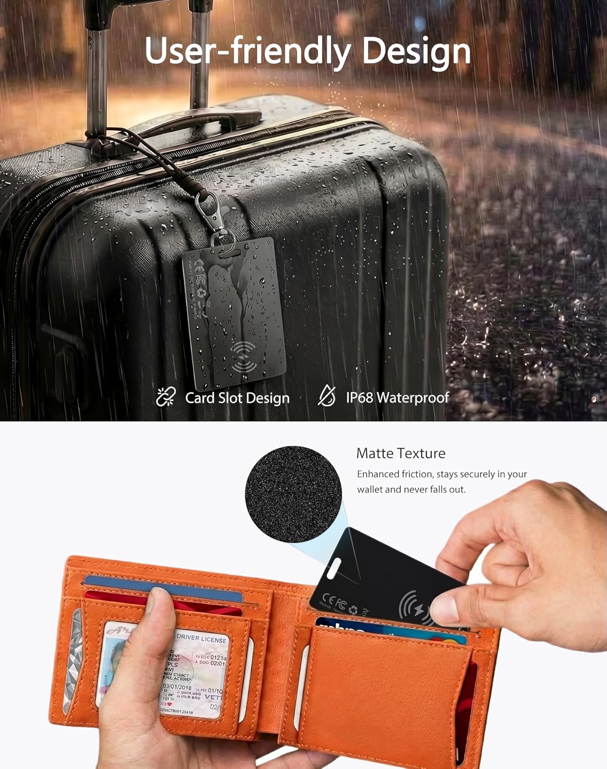 Thumbnail 6 de 2 Pack Apple MFi Certified Wallet Tracker Card (1.7mm) for Find My – IP68 Waterproof & Slim