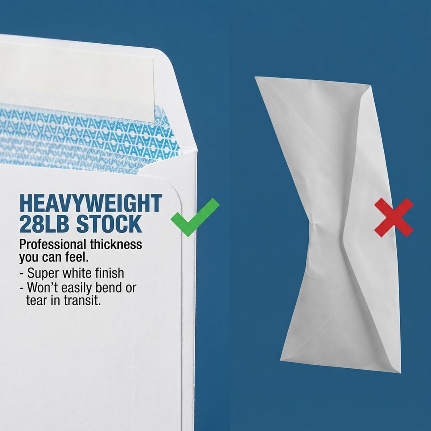 Thumbnail 6 de Aimoh 38100 9 x 12 Security Envelopes, Self-Seal, White, 28 lb, 100 Count