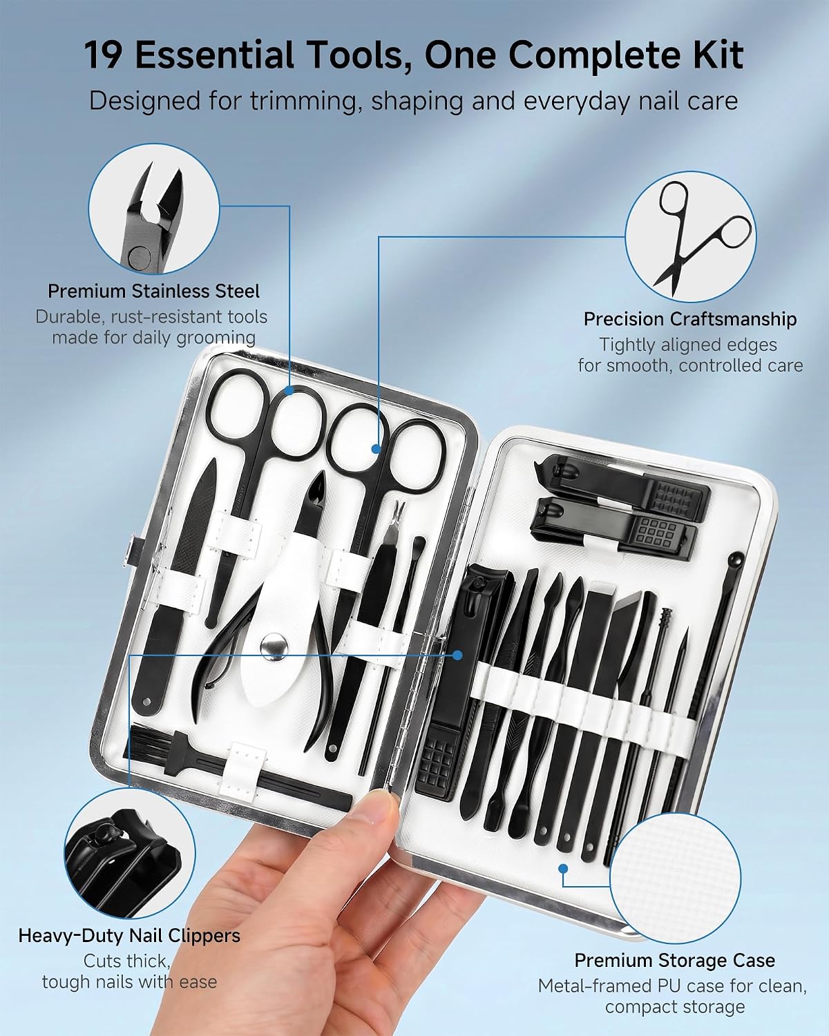 Detalle 2 de Jubolion 19-piece manicure set for nails
