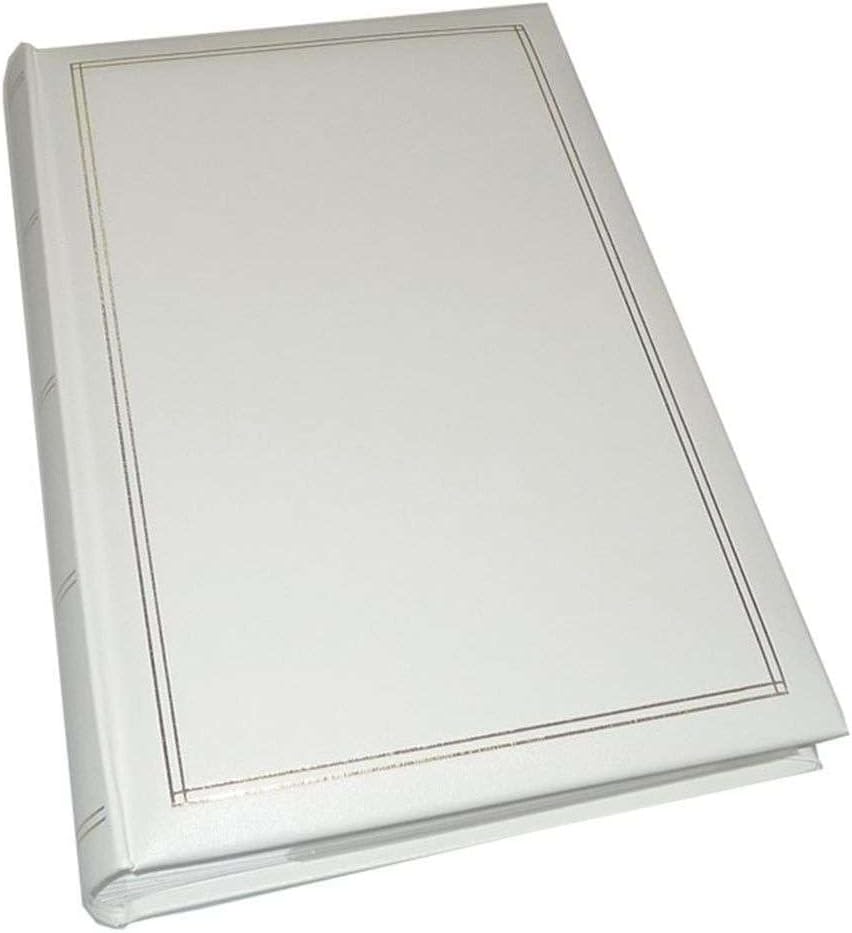 Detalle de Walther Design Album Photo Blanc 300 Photos 10 x 15 cm Memo Book Simili Cuir avec gaufrage, Monza ME-140-W