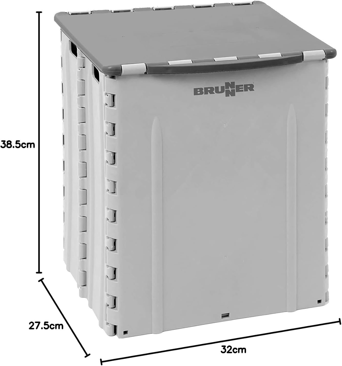 Thumbnail 2 de BRUNNER Abfalleimer Plitter klappbar grau – 38,5 cm Hoch, 32 cm Breit, 27,5 cm Tief, 1,65 kg
