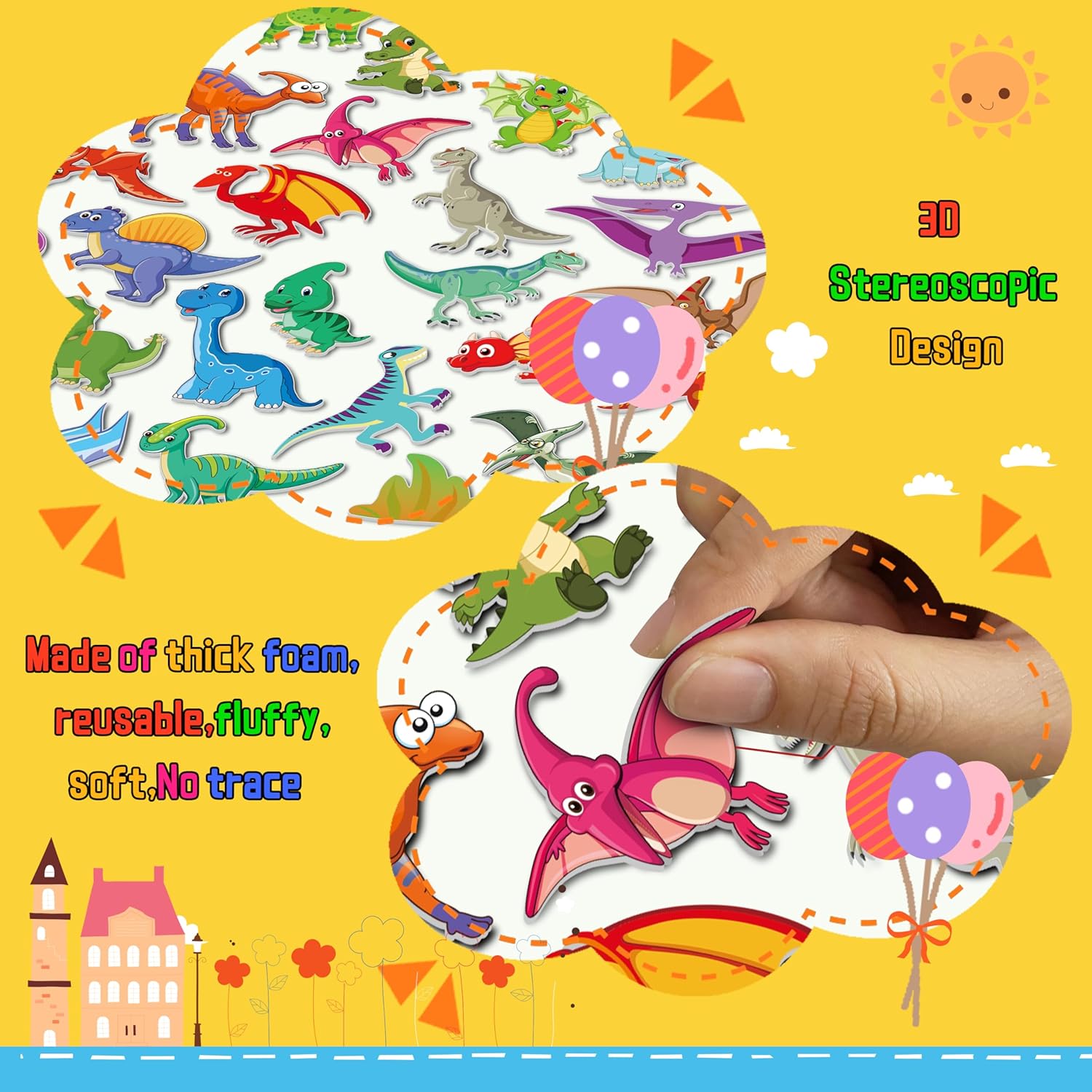 Thumbnail 2 de Kalysky 6-Set Puffy Sticker Books for Kids (Ages 1–4), 3D Reusable Sticker Activity Books