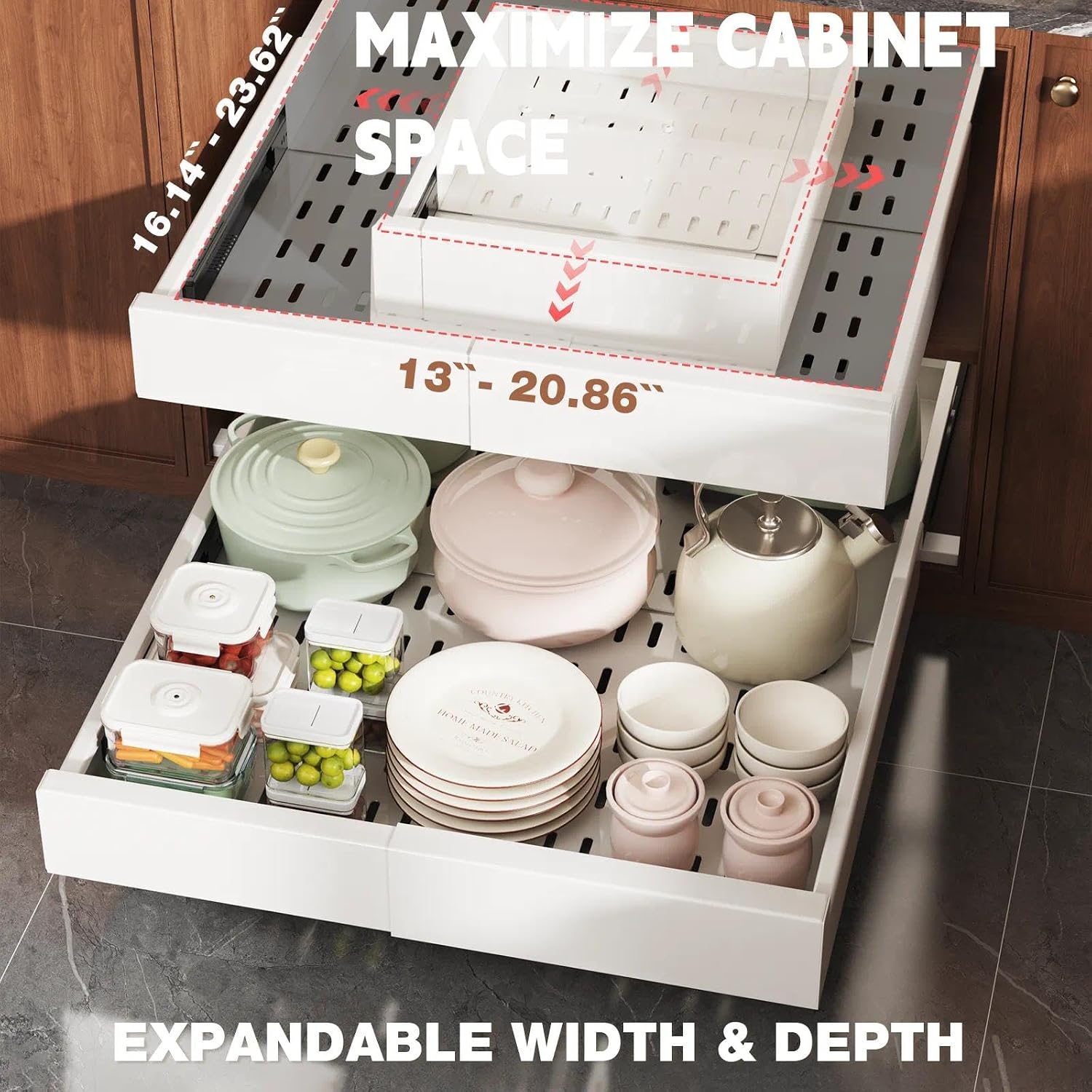 Detalle 2 de Seinloes 2 Pack Pull Out Cabinet Organizer