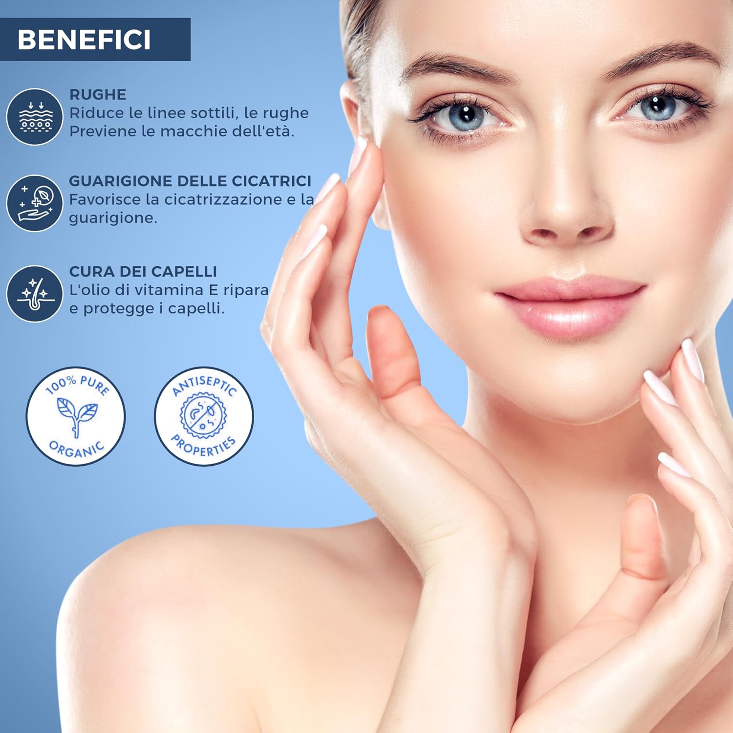 Detalle 1 de Kanzy Olio di Vitamina E naturale 60 ml per viso e capelli