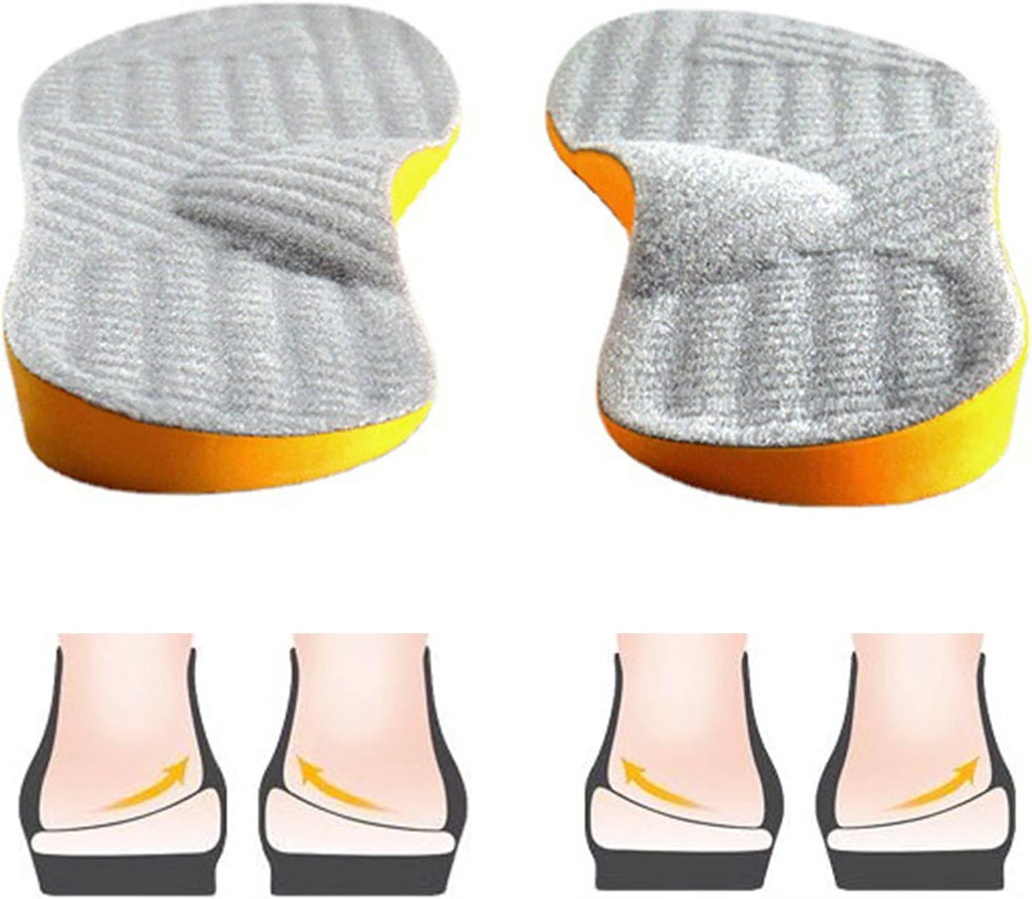 Detalle de Goofort 4 in 1 Posture Correcting Gel Insoles for Overpronation, Flat Feet & Valgus/Varus