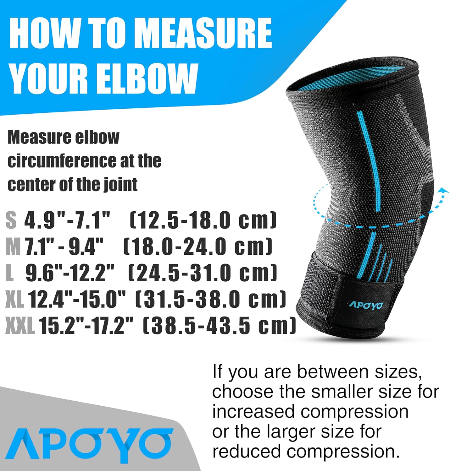 Detalle de APOYO Tennis Elbow Brace for Women & Men (Large) – Adjustable Elbow Compression Sleeve for Arthritis, Tendonitis, Tennis & Golfers Elbow