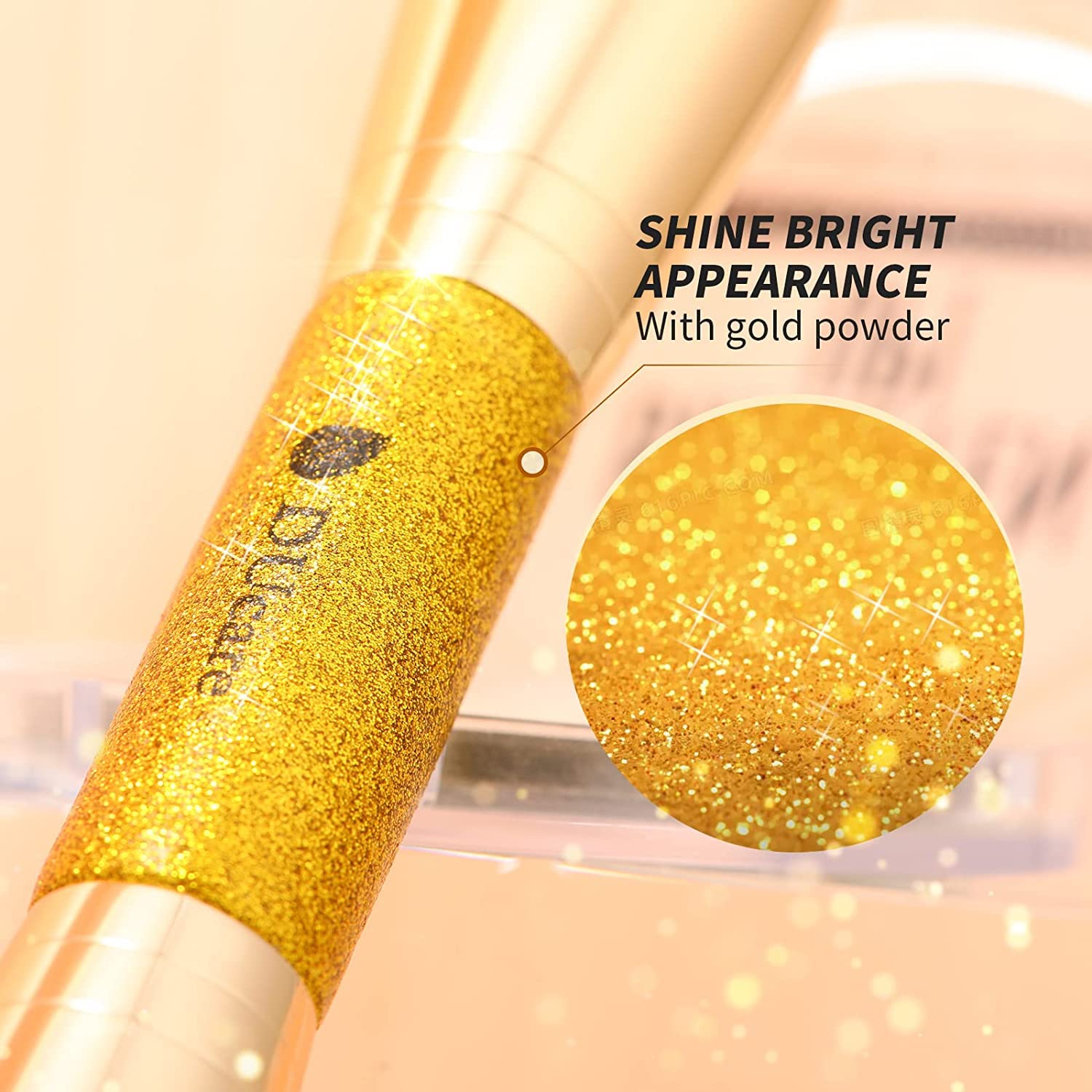 Thumbnail 1 de DUcare Dual End Foundation Contour Bronzer Brush (Double-Ended Face Makeup Tool)
