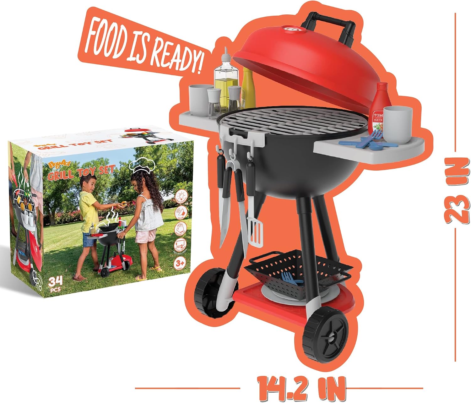 Thumbnail 6 de JOYIN 34 PCS Kitchen Toy Set Kids BBQ Playset