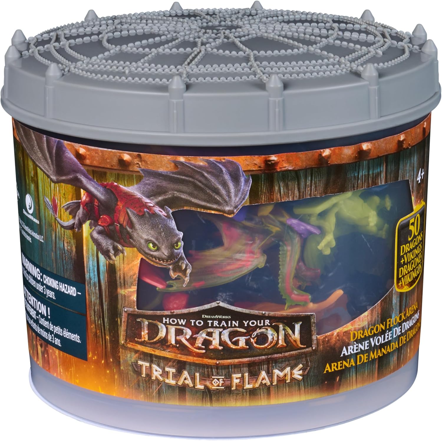 Detalle de Dreamworks Dragons: World of Berk Dragon Flock Arena – 50 Dragons & Vikings Figures