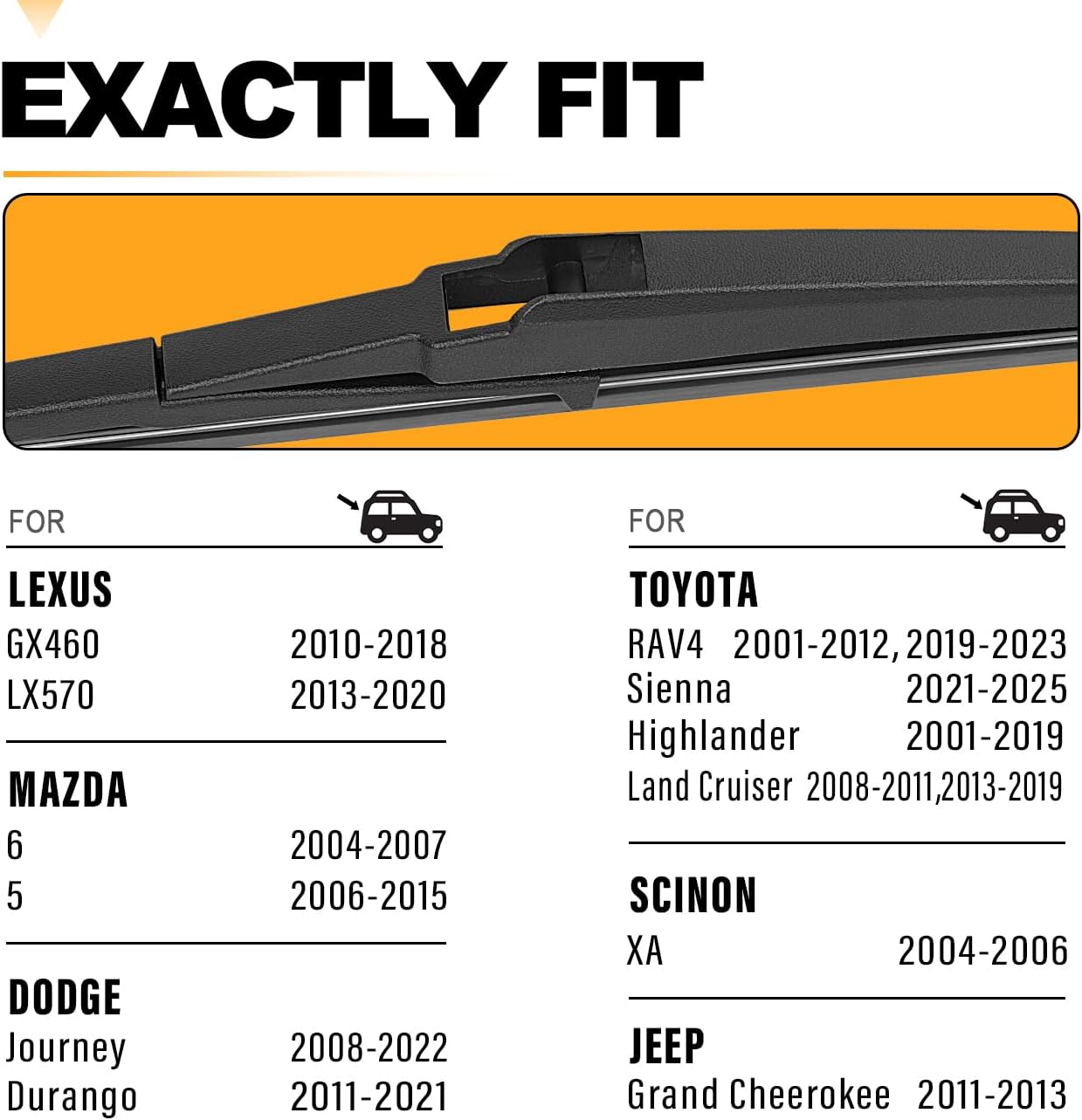 Thumbnail 1 de AUTOBOO 12 Inch Rear Wiper Blade