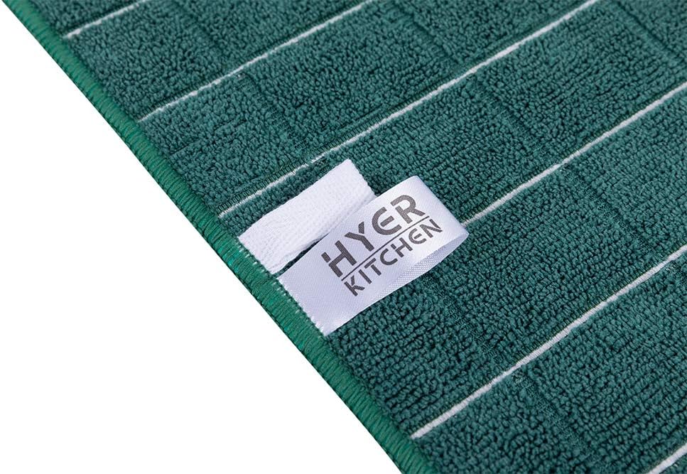 Detalle de HYER KITCHEN Microfiber Dish Towels (8-Pack) – Soft, Super Absorbent, Lint-Free Kitchen Towels, Lattice Design, 26 x 18 Inch