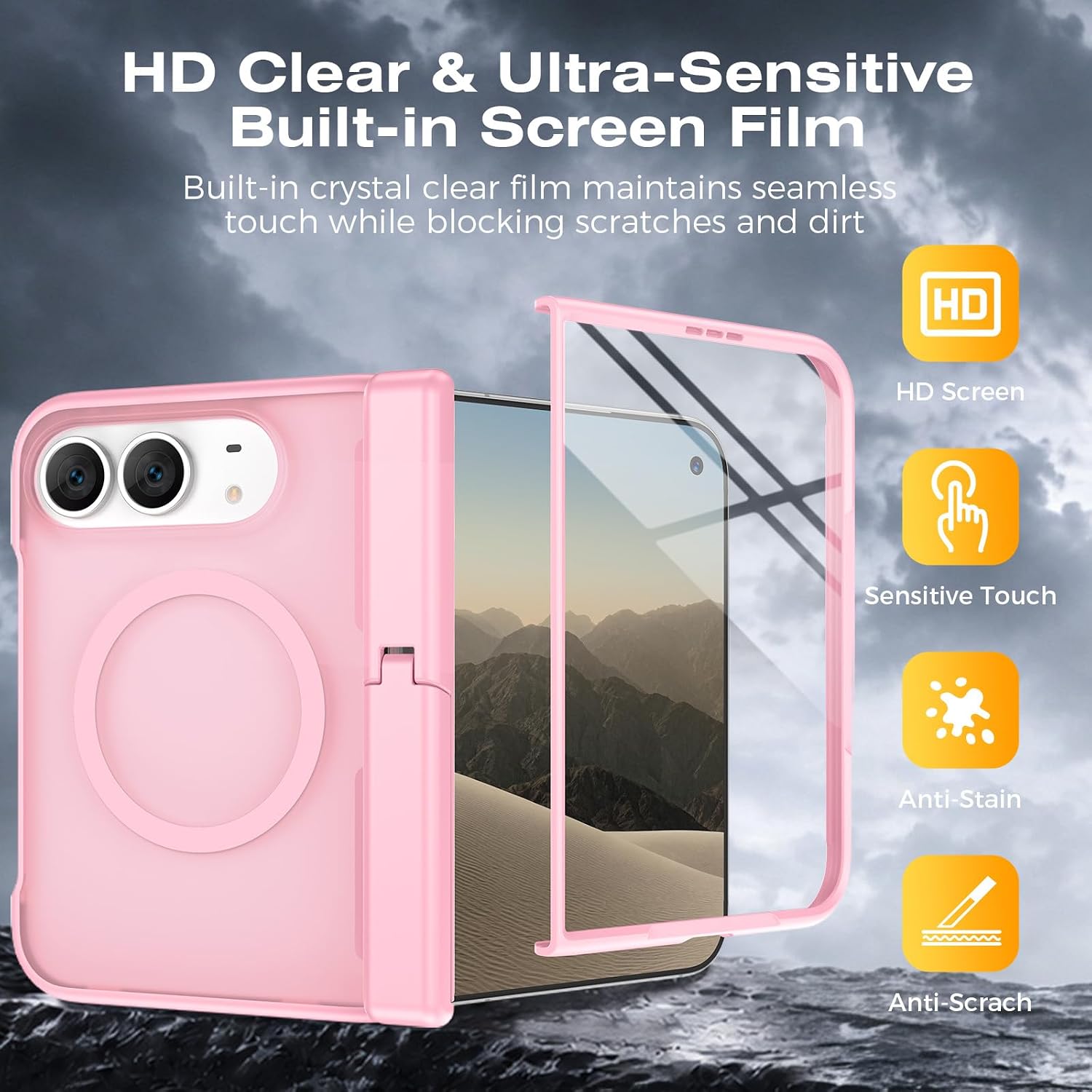 Thumbnail 4 de VEGO Magnetic iPhone Duo Fold Case with Stand, MagSafe Compatibility, Pink
