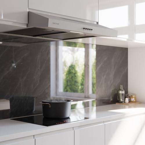 Detalle de Cecotec Cappa Bolero Flux CM 602200 Inox B – 60 cm: potenza e design minimalista per la cucina