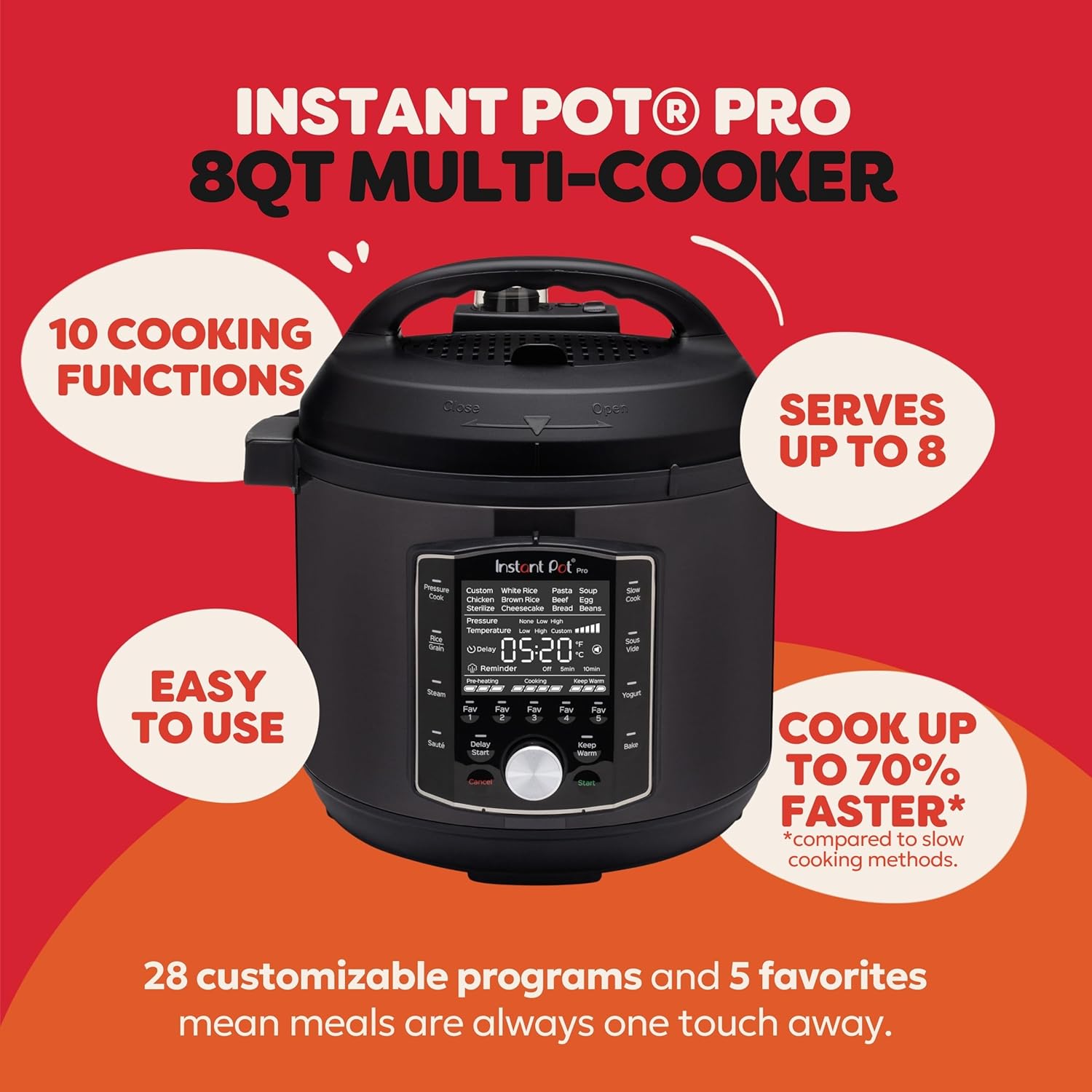 Thumbnail 1 de Instant Pot Pro 8-Quart Electric Pressure Cooker 🍲
