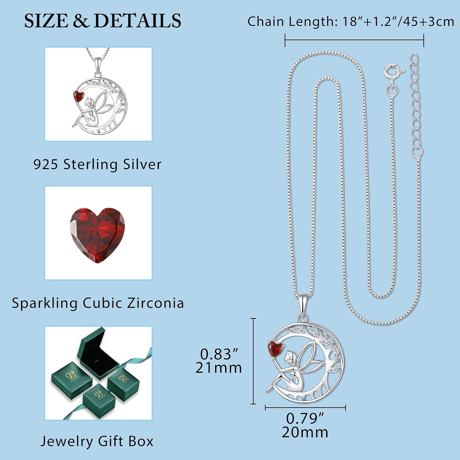 Thumbnail 4 de FJ Guardian Angel Tree 45 cm pendant