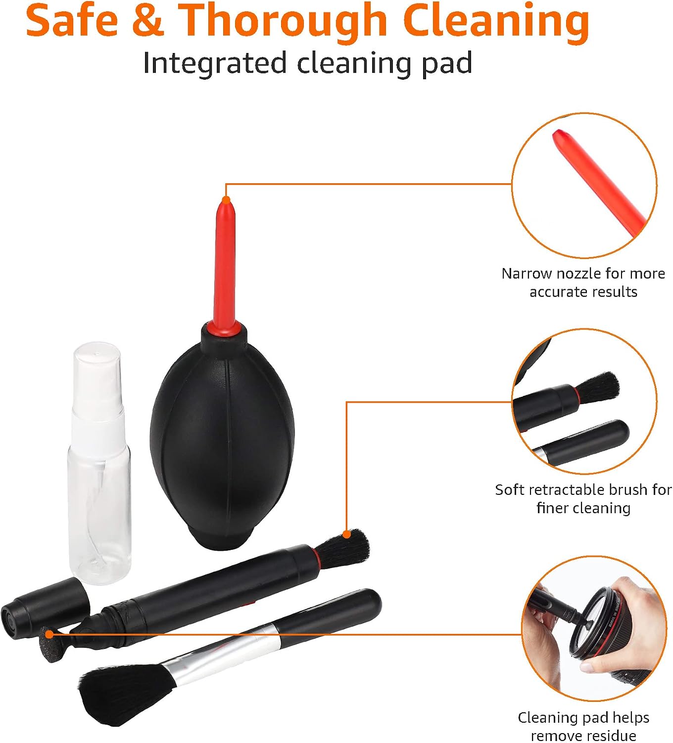Thumbnail 3 de Kit de nettoyage Amazon Basics pour appareil photo reflex et appareils électroniques sensibles