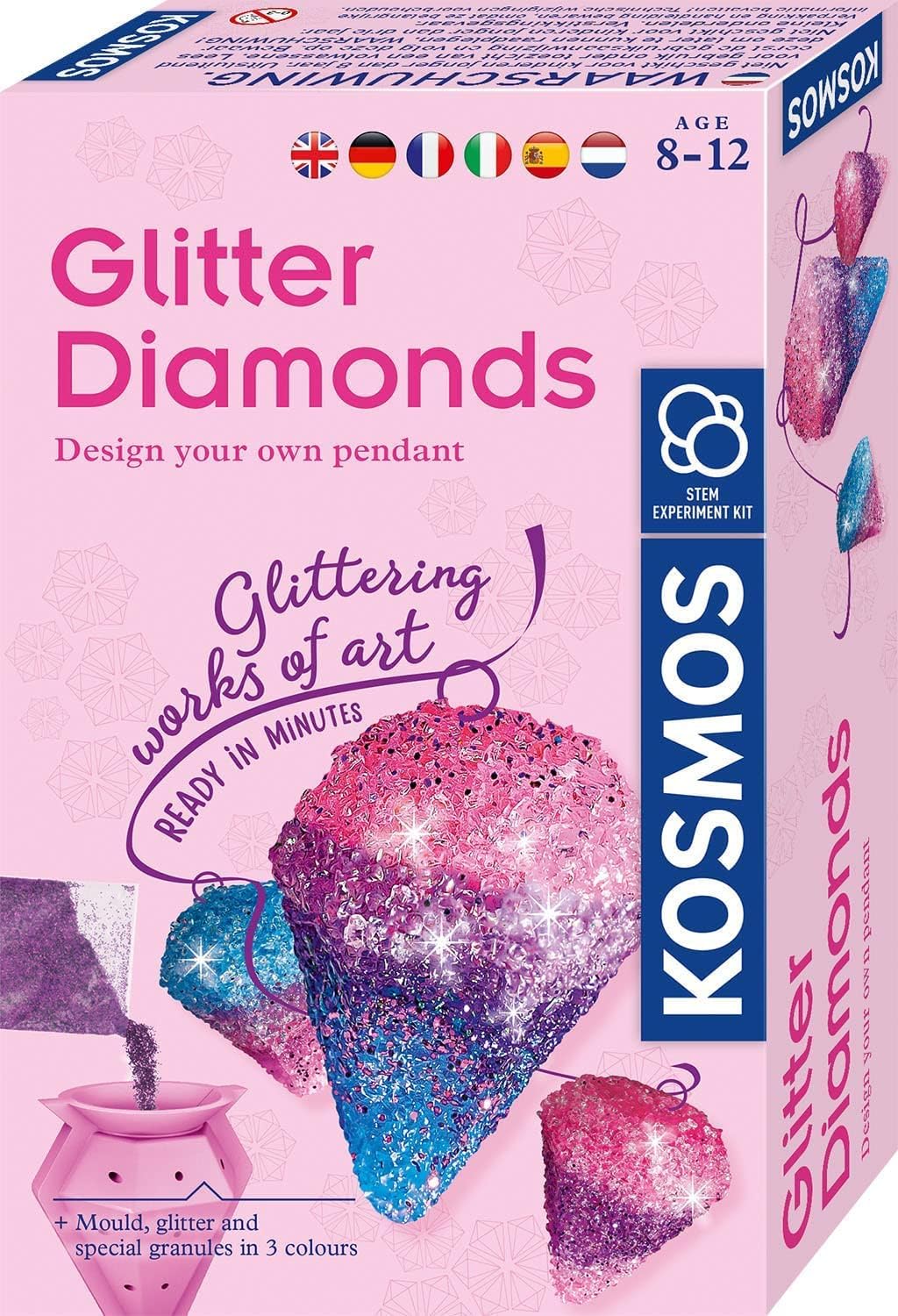 Detalle 1 de Kosmos Glitzer-Diamanten: Experimentierset für Kinder von 8–12 Jahren