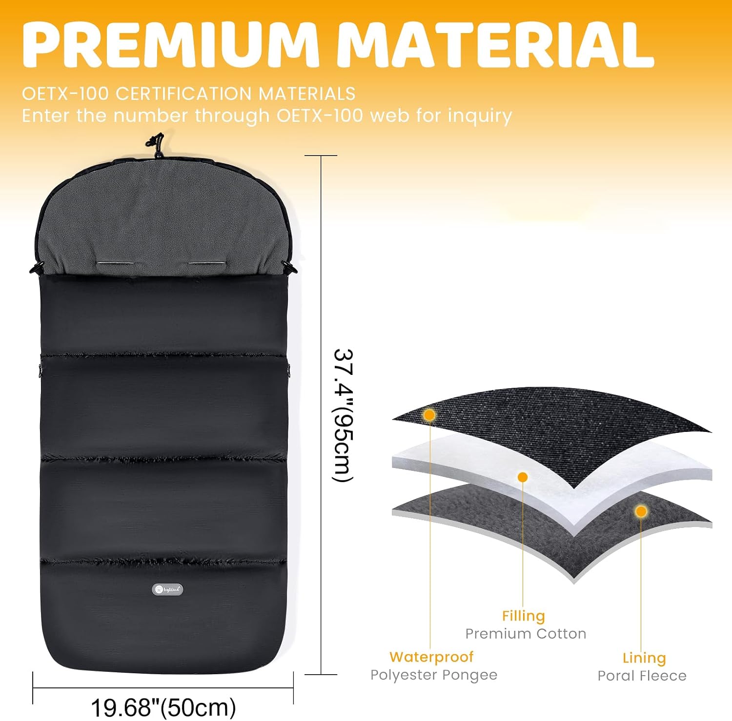 Thumbnail 4 de Ivywind Footmuff Universal for Pushchair, Waterproof