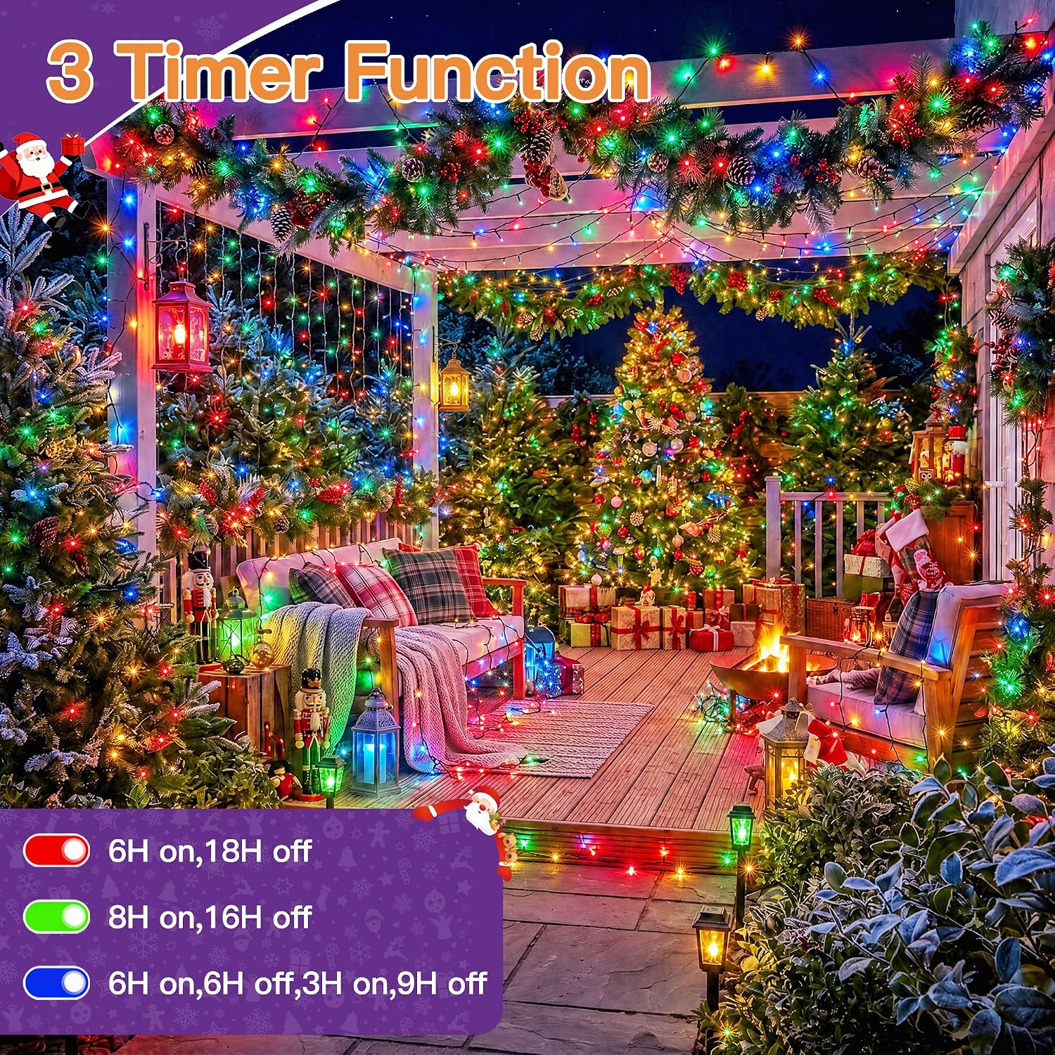 Detalle de HeiPard outdoor Christmas lights, 500 LEDs
