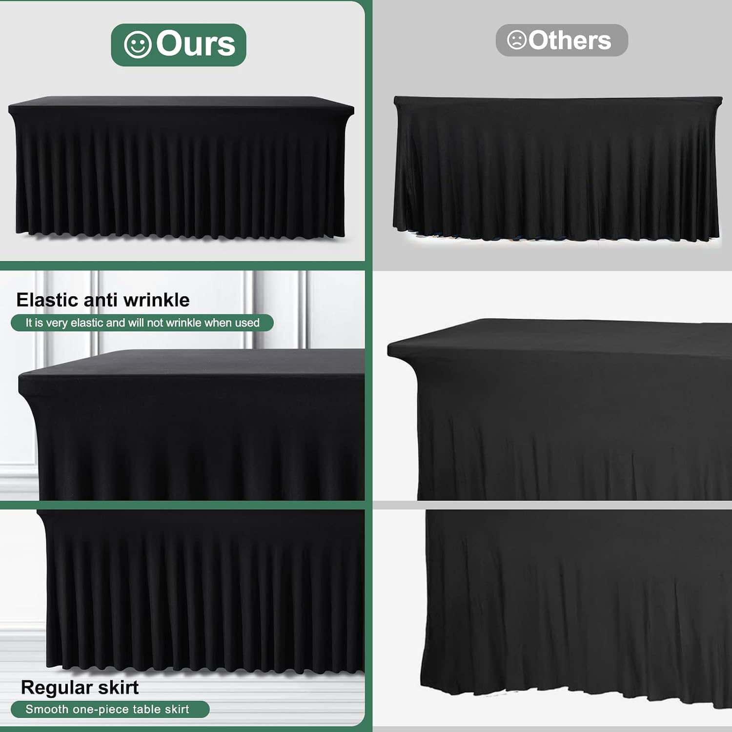 Thumbnail 3 de BDDC Table Skirt for 4 Foot Tables 48" 📋