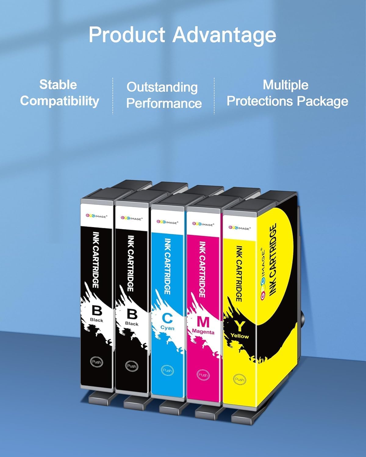 Thumbnail 3 de GPC Image 603/603XL Ink Cartridges Multipack for Epson – 5-Pack (Black, Cyan, Magenta, Yellow) for Workforce and Expression XP/WF Series