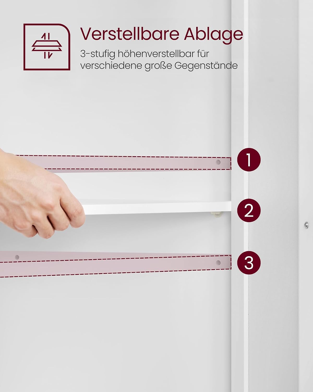 Thumbnail 3 de VASAGLE Eckschrank BBC844P31 – Verstellbare Ablage, Landhausstil, für Bad, Küche oder Wohnzimmer