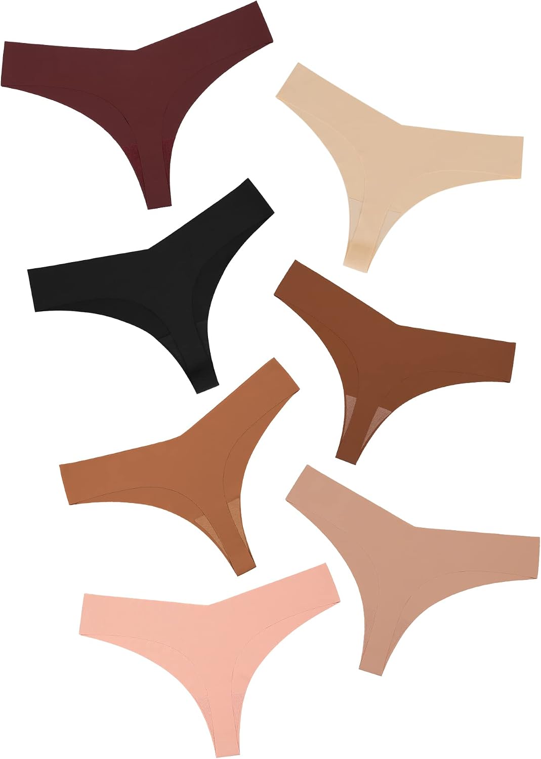 DEANGELMON Seamless Thongs for Women No Show Underwear