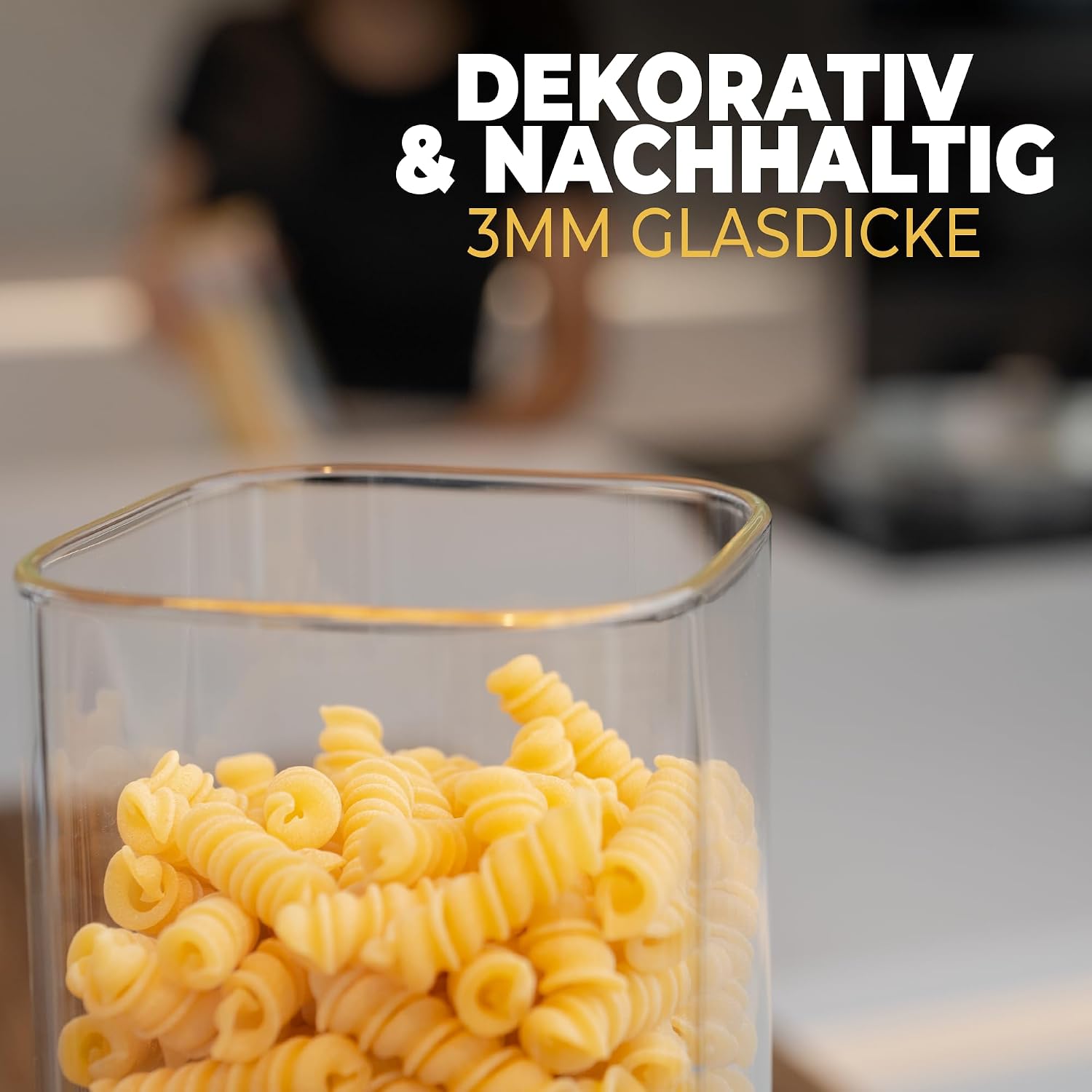 Detalle 2 de CLIDOR Vorratsgläser 4,6 L 6er Set