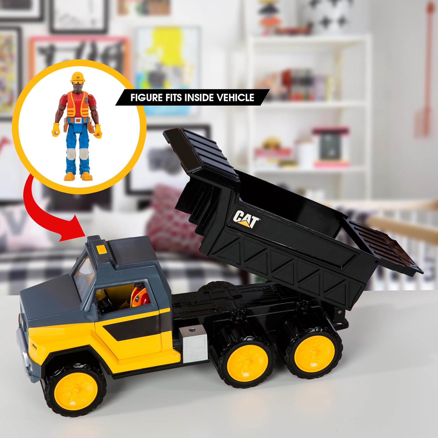 Detalle de CAT Workforce Hauler Action Set Construction Truck with Lights and Sounds