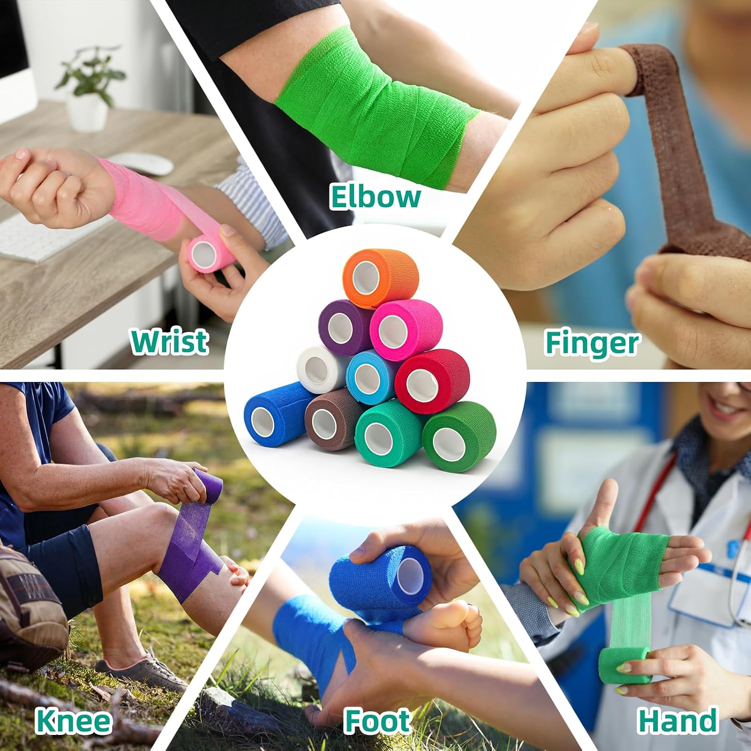 Thumbnail 3 de HONYAO self-adhesive bandage 10 rolls