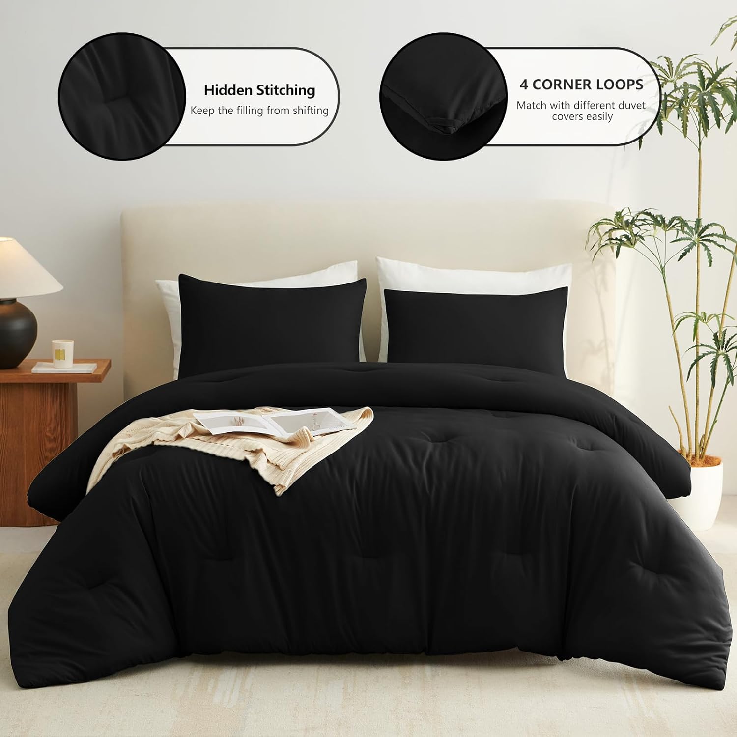 Detalle 2 de CozyLux Queen Comforter Set 88x88
