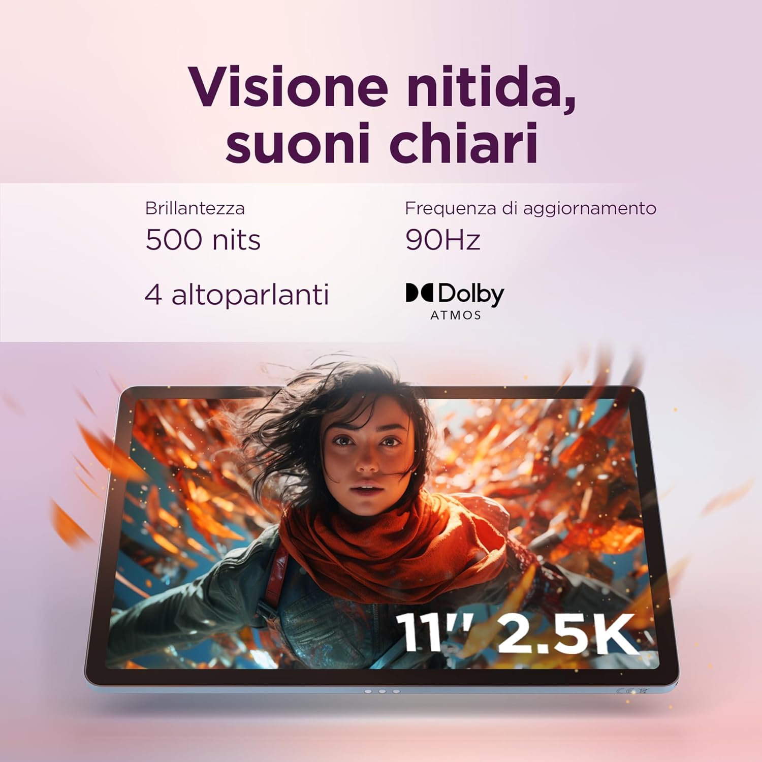 Detalle de Lenovo Idea Tab Tablet 11" 2,5K con penna inclusa – 5G, Android 15, 8GB RAM, 256GB
