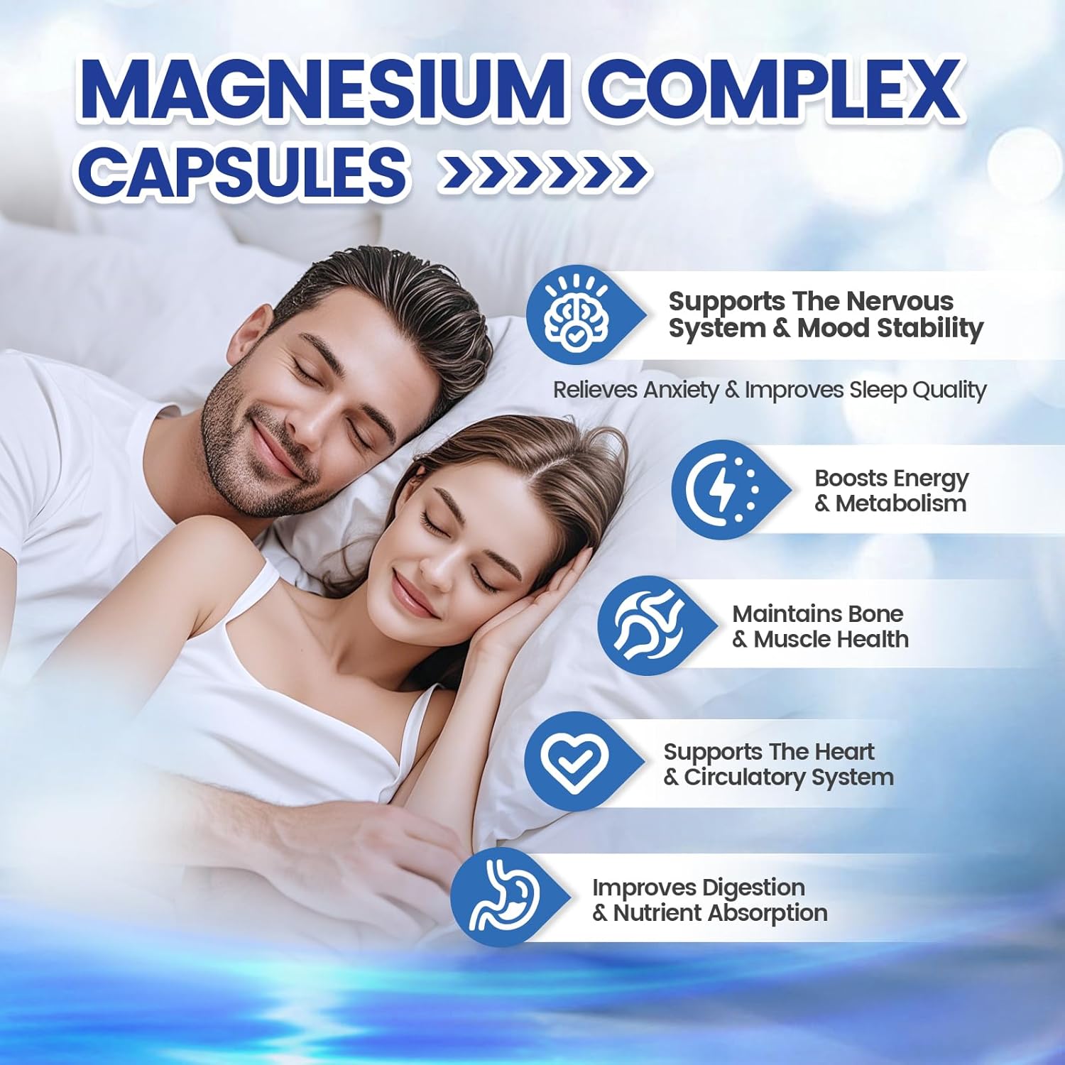 Thumbnail 1 de VivoNu Magnesium Komplex (8 Formen) hochdosiert – 90 Kapseln mit 1.000 mg Magnesium