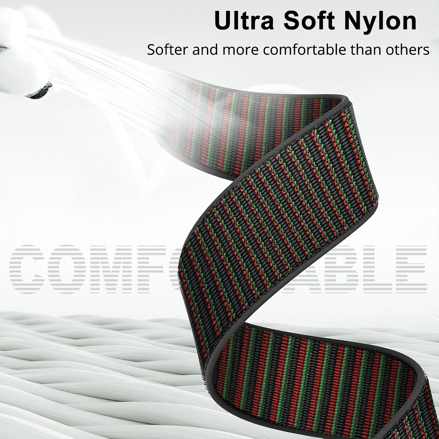 Thumbnail 3 de DigiHero Nylon Sport Loop Apple Watch strap (compatible 46mm/44mm/45mm/49mm) — breathable soft loop with adjustable fit