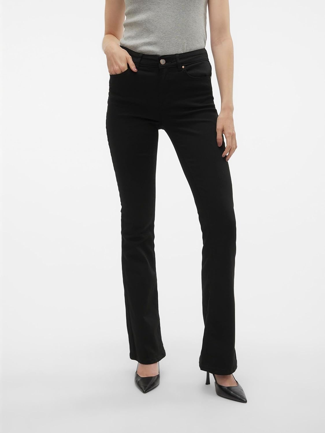 Thumbnail 1 de VERO MODA Jean évasé femme en fibres Tencel